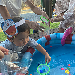 おうち夏祭り/100円ショップ材料/おうち縁日/シンプルライフ/おうち時間を楽しむ...などのインテリア実例 - 2020-08-14 11:10:12