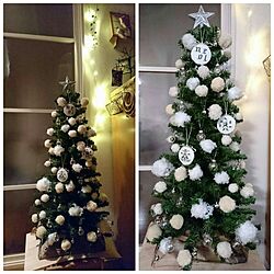リビング/クリスマス/ホワイトカラー/クリスマスツリーのインテリア実例 - 2016-12-11 21:57:23