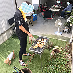 バイクガレージ/BBQ/ホームパーティー/植物のある暮らし/トイプードル多頭飼い...などのインテリア実例 - 2019-09-24 13:51:54