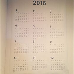 リビング/カレンダー2016/無印良品のインテリア実例 - 2016-01-04 09:07:30