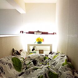 ベッド周り/賃貸でも楽しく♪/照明/観葉植物/IKEAのインテリア実例 - 2016-01-02 19:38:53
