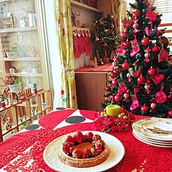 クリスマス/クリスマスツリー/クリスマスケーキ/手作りケーキ/マリメッコ...などのインテリア実例 - 2015-12-21 14:33:32