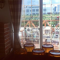 部屋全体/アンバーグラス/ウッドデッキ/キッチンからの眺めのインテリア実例 - 2014-10-04 11:18:10