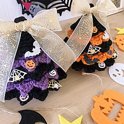 ミンネで販売…するかも？/アクリル毛糸/ハロウィンツリー/ハロウィン雑貨/ハロウィン...などのインテリア実例 - 2019-10-07 16:24:08