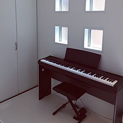 机/電子ピアノ/ピアノがある部屋/白がスキ♡/白が好き♡...などのインテリア実例 - 2017-03-30 11:47:46