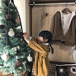 クリスマスツリー/DIY/子供と暮らす/セリア/リビングのインテリア実例 - 2019-12-12 20:46:54