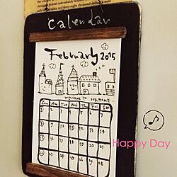 キッチン/雑貨/お気に入り☻/カレンダーのインテリア実例 - 2015-01-31 07:38:03