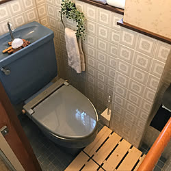 バス/トイレ/トイレ改造/すのこ/流木/青いトイレ...などのインテリア実例 - 2018-05-10 09:23:51