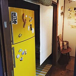 キッチン/DIY/イエロー/GEの冷蔵庫/冷蔵庫のインテリア実例 - 2016-05-22 20:29:49