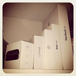 棚/MacBook Air/iPhone 5/iPad mini/Apple TVのインテリア実例 - 2013-05-16 23:56:36