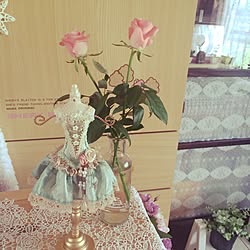 ベッド周り/癒し*´｀*/薔薇の花/雑貨/100均のインテリア実例 - 2016-07-31 09:16:48