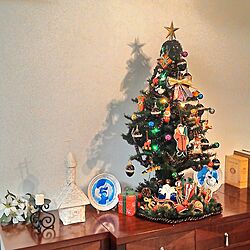 棚/クリスマスツリー/手作りの白い教会のインテリア実例 - 2016-12-01 18:28:09