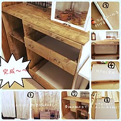 キッチン/レンジ台DIY/DIY/はんどめいど♪/100均...などのインテリア実例 - 2015-05-20 19:46:59