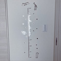 身長計/身長計ウォールステッカー/ウォールステッカー/シンプルインテリア/子ども部屋6畳...などのインテリア実例 - 2020-12-20 09:16:38