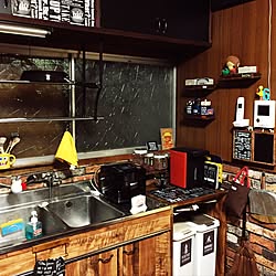 キッチン/転写シール/築40年以上/壁紙屋本舗/セリア...などのインテリア実例 - 2017-04-07 00:13:29