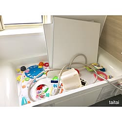 バス/トイレ/シャワーヘッドも入れます/お湯取りホース/ズボラ主婦/こどもと暮らす。...などのインテリア実例 - 2016-12-23 13:01:32