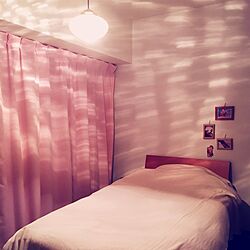 ベッド周り/寝室/ガラスシェード照明器具/一人暮らしのインテリア実例 - 2016-12-24 01:01:45