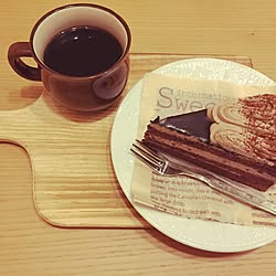 キッチン/夜食/コーヒータイム/チョコケーキ/セリアマグカップ...などのインテリア実例 - 2015-12-14 01:20:10