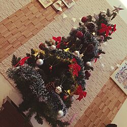 玄関/入り口/キャンドゥ/クリスマスツリー/ガーランド/クリスマス...などのインテリア実例 - 2016-12-08 16:26:23