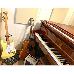 机/木琴もあります/アコースティックギター/グランドピアノ/楽器...などのインテリア実例 - 2017-04-12 21:29:48