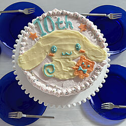 シナモロールケーキ/シナモロール/誕生日ケーキ/ケーキ手作り/ケーキ作り...などのインテリア実例 - 2023-02-26 15:39:23
