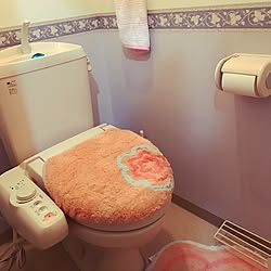 バス/トイレ/トイレ改造計画/トイレマット/トイレの壁/初投稿 トイレ...などのインテリア実例 - 2017-04-14 21:02:13