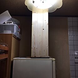 キッチン/DIY/冷蔵庫の上/一人暮らし/照明のインテリア実例 - 2016-12-05 14:36:12