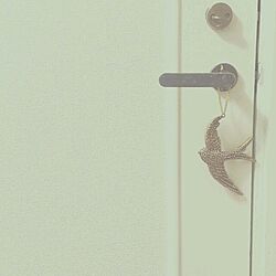 玄関/入り口/鳥/オーナメント/一人暮らし/ドアのインテリア実例 - 2013-12-15 22:15:02