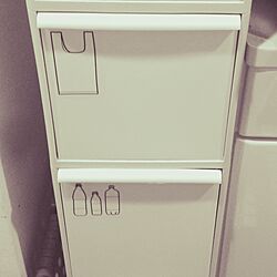 キッチン/ラベリング/ごみ箱/IKEA/モノトーンのインテリア実例 - 2015-05-27 08:05:20