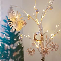 棚/クリスマス/ストローオーナメント/白樺ツリー/IKEAのインテリア実例 - 2023-12-01 13:25:10