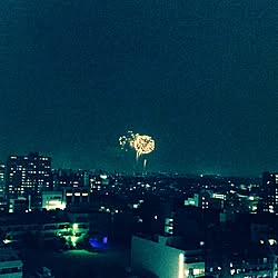 リビング/花火大会をマンションで/花火大会/花火/インテリアじゃなくてごめんなさいのインテリア実例 - 2015-07-30 20:14:46