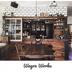 部屋全体/ブログ更新しました♡/男前インテリア/wagonworks/DIY...などのインテリア実例 - 2016-05-08 07:56:44