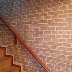 壁/天井/セリア/セリアリメイクシート/階段の壁のインテリア実例 - 2016-12-20 16:50:38
