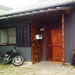 玄関/入り口/レトロビンテージ/リノベーション後/平屋建て/自分たちでリフォームのインテリア実例 - 2016-05-01 00:41:21