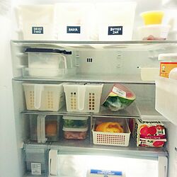 冷蔵庫の中/ダイソー/ビニールテープ/キッチンのインテリア実例 - 2015-08-27 15:15:29