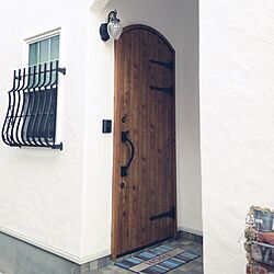 玄関/入り口/アイアン格子/漆喰の家/ドアのインテリア実例 - 2016-03-26 16:16:34