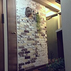 玄関/入り口/発泡スチロールのレンガ壁のインテリア実例 - 2014-02-22 10:30:14