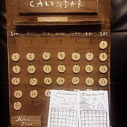 リビング/gamiinoさん素敵作品/木製カレンダー/ありがとうございます(*≧∀≦*)のインテリア実例 - 2014-11-26 14:24:42