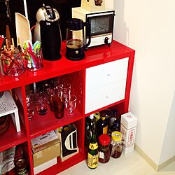 キッチン/アイアンのカゴが欲しい/酒が減らない/IKEAのオープンシェルフのインテリア実例 - 2015-03-11 18:29:20