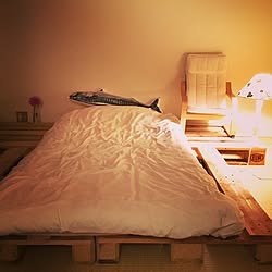 ベッド周り/パレット/DIY/IKEA/一人暮らし...などのインテリア実例 - 2015-06-13 22:52:23