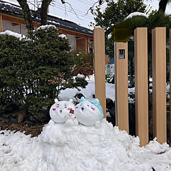 玄関/入り口/雪だるま/ハチワレ/ちいかわ/平屋のような二階建て...などのインテリア実例 - 2024-02-06 11:06:23