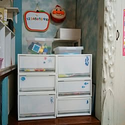 部屋全体/無印良品/ホワイト化計画/衣装ケース/子供スペース...などのインテリア実例 - 2016-09-17 16:06:14