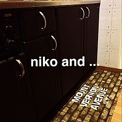 キッチン/マットブラック/マスキングテープ/niko and…　/セリア...などのインテリア実例 - 2017-01-02 07:18:50