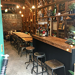 BARカウンター/セルフリノベーション/IG→garage_dd/インダストリアル/DIY...などのインテリア実例 - 2020-05-08 14:11:38