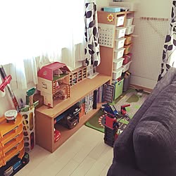 部屋全体/きっずスペース/ピタゴラスイッチ/DIY/キッズスペース...などのインテリア実例 - 2017-04-14 12:56:23