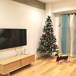 リビング/おもちゃ/クリスマスツリー180cm/カーテン/無印良品...などのインテリア実例 - 2016-12-23 17:19:35