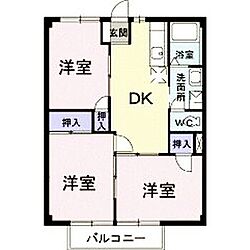 部屋全体/間取り図/アパート/３DKのインテリア実例 - 2014-06-28 09:17:48
