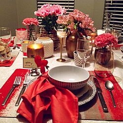 キッチン/Valentine's Day/tablescape/gold/Pink...などのインテリア実例 - 2015-05-21 08:52:00
