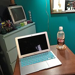 机/Macのある部屋/ターコイズブルーの壁のインテリア実例 - 2017-03-26 14:53:08