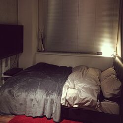 ベッド周り/モノトーン/無印良品/IKEAのインテリア実例 - 2017-01-27 22:10:39